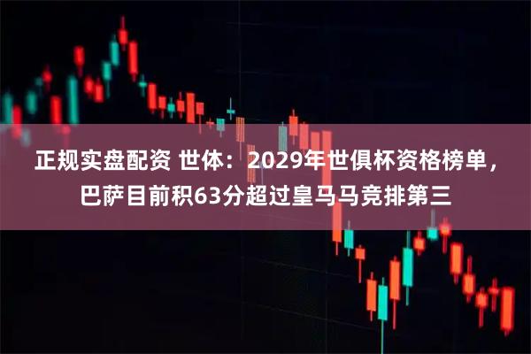 正规实盘配资 世体：2029年世俱杯资格榜单，巴萨目前积63分超过皇马马竞排第三
